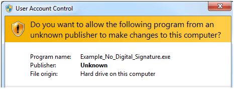 Run with No Code Signing